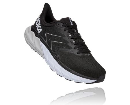 Hoka Arahi 5 Supportive - Tenis Corrida Estrada Homem Pretas / Branco | PT-aIJEENC